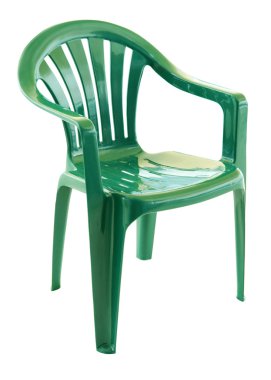Yeşil plastik sandalye