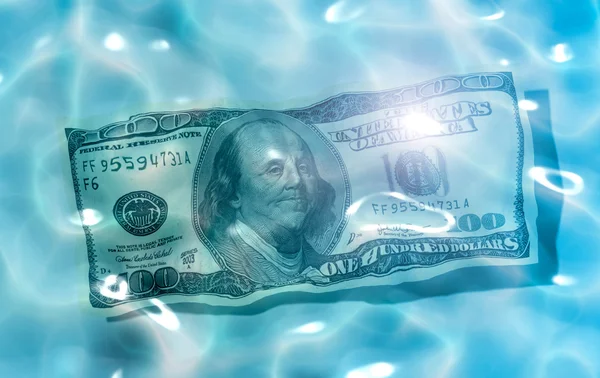 Dollar water — Stock Photo, Image