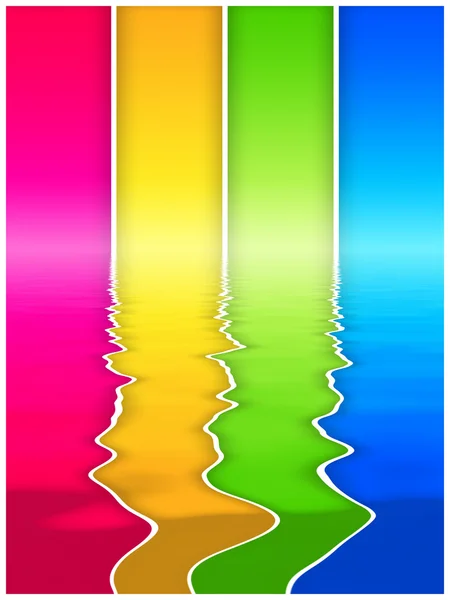 Vier Farben — Stockfoto
