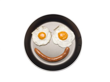 Eggs and sausage clipart