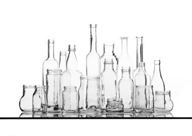 Glass bottles clipart