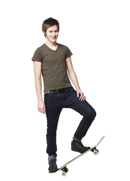 Αγόρι με ένα skateboard — Φωτογραφία Αρχείου