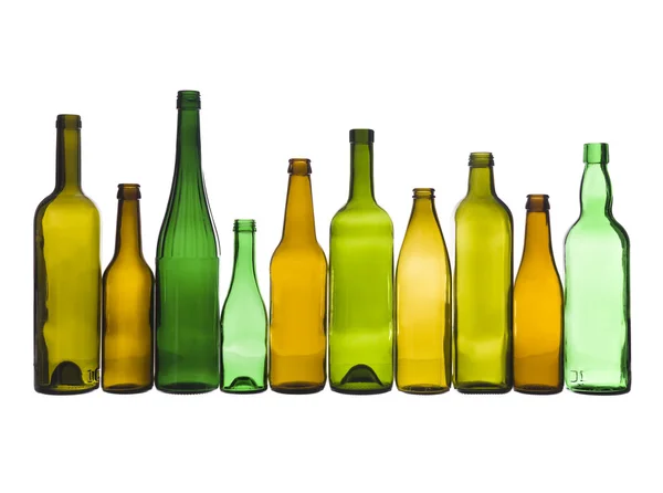 Dez garrafas — Fotografia de Stock