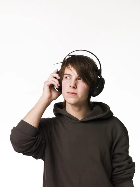 Homem ouvir música — Fotografia de Stock