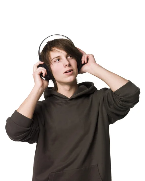L'homme écoute de la musique — Photo