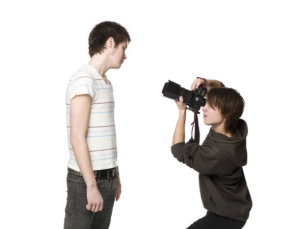 Fotograaf en een model — Stockfoto