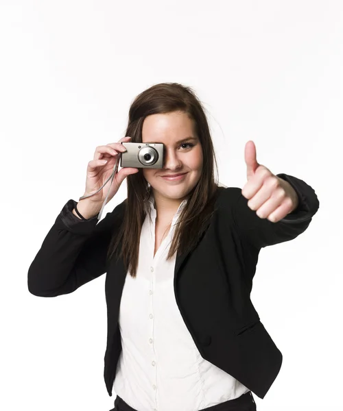 Girl taking a picture — Stock Photo, Image