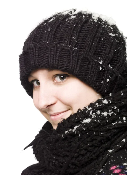 Ragazza con vestiti invernali — Foto Stock