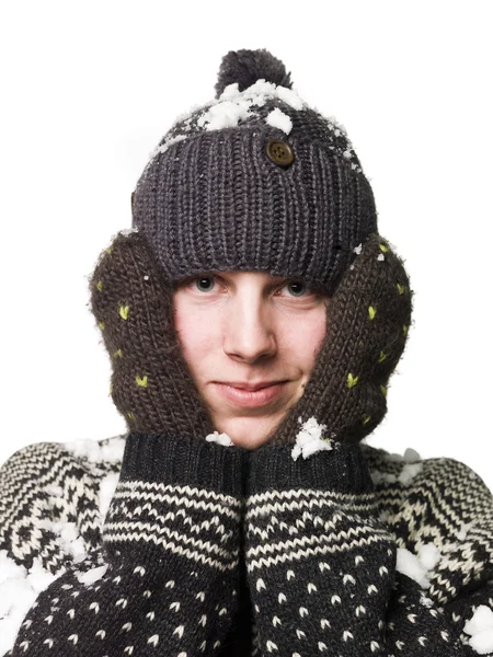 Uomo in abiti invernali — Foto Stock