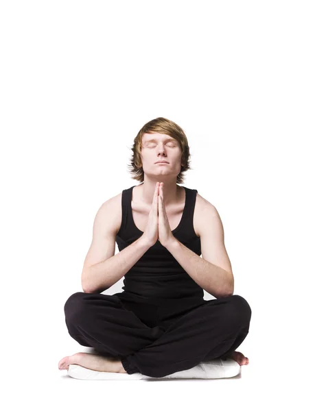 stock image Man doing yoga