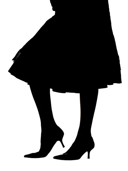 Una silhouette femminile — Foto Stock