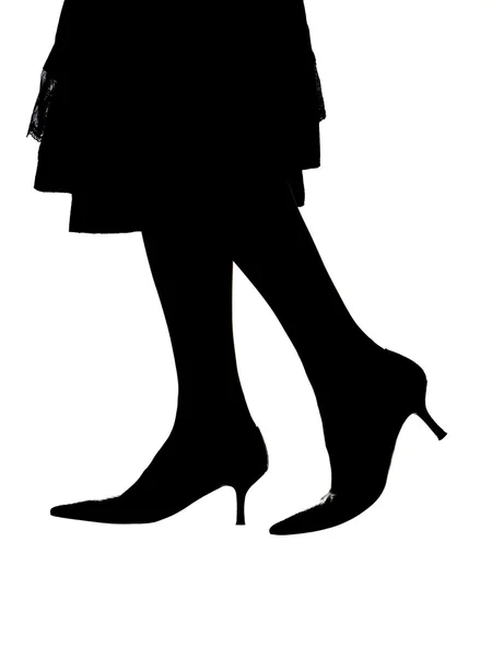 Una silhouette femminile — Foto Stock