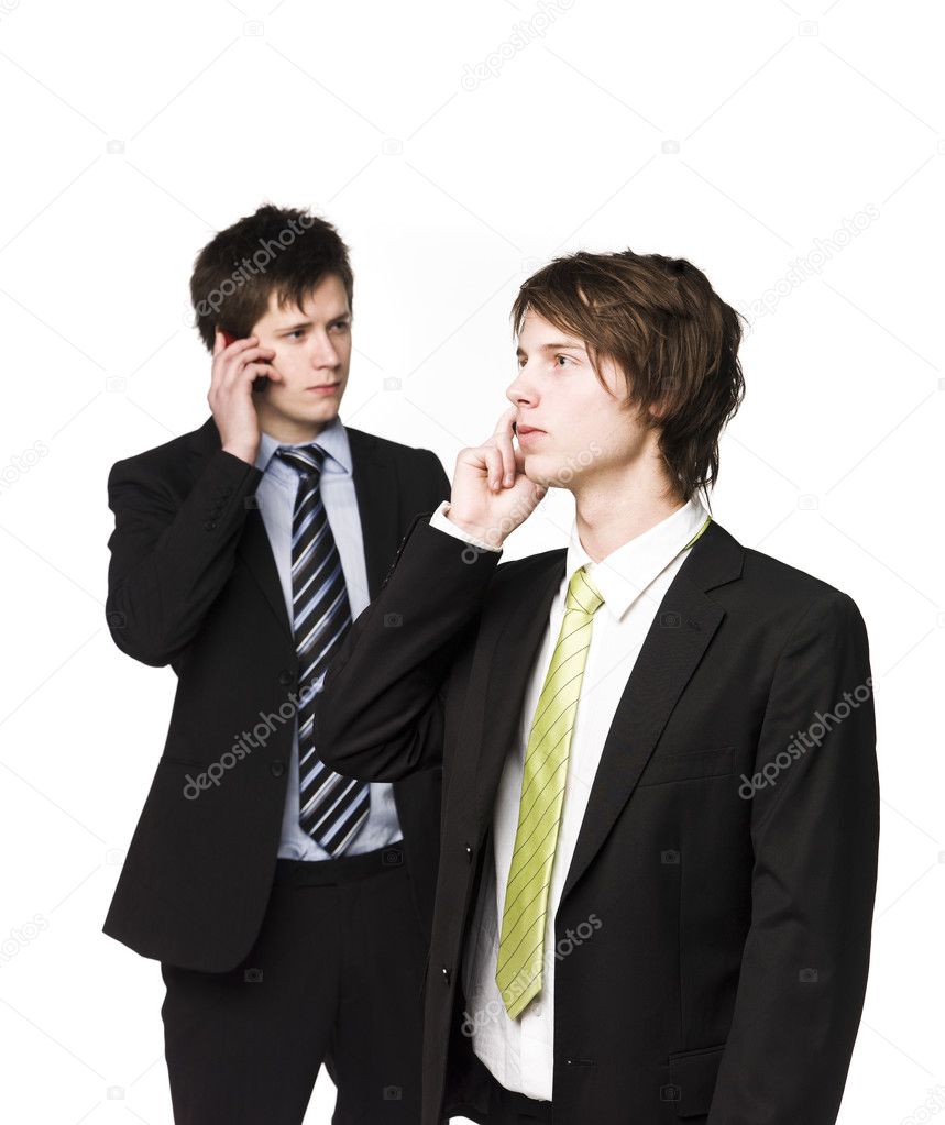 Men on the phone