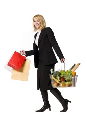 Shopping woman clipart