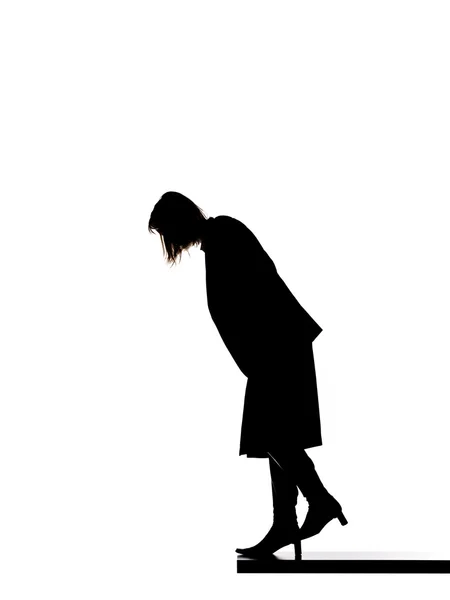 Silhouet van een vrouw — Stockfoto