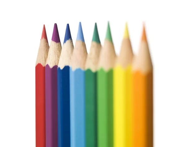 Row of colored pencil — Stock Photo, Image
