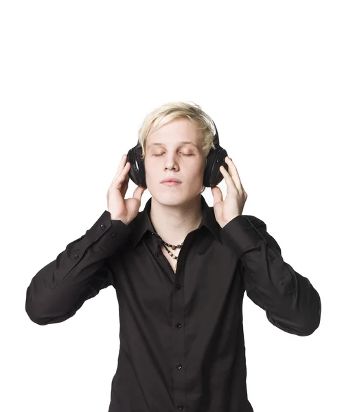 Homem ouvir música — Fotografia de Stock