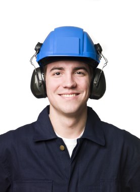 Man with helmed clipart