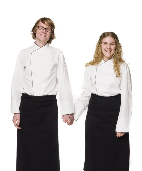 Waiter and waitress — Stock Photo, Image