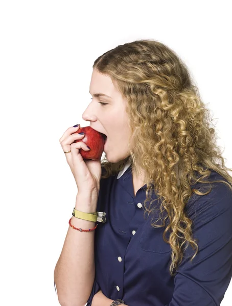 stock image Girl eating an apple