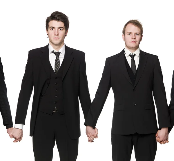 Men holding hands — Stock Photo, Image