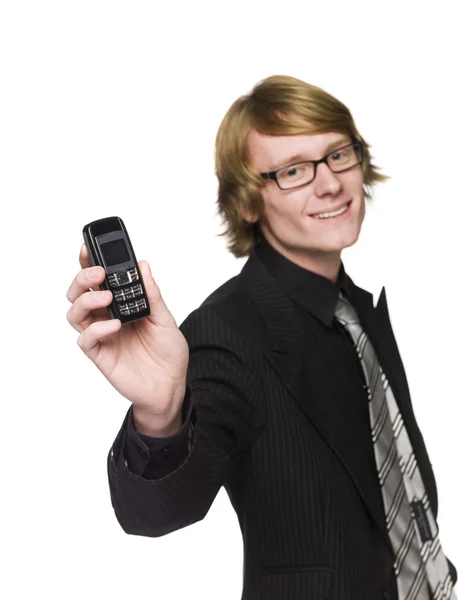 Człowiek z telefon komórkowy — Zdjęcie stockowe