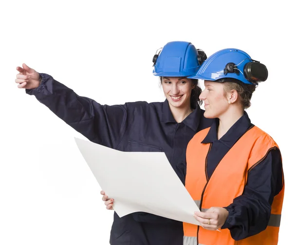 Female buildingconstructors — Stock Photo, Image