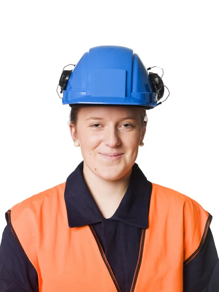 Kobieta buildingworker — Zdjęcie stockowe