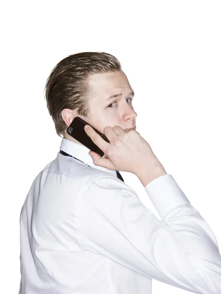 Hombre con teléfono — Foto de Stock