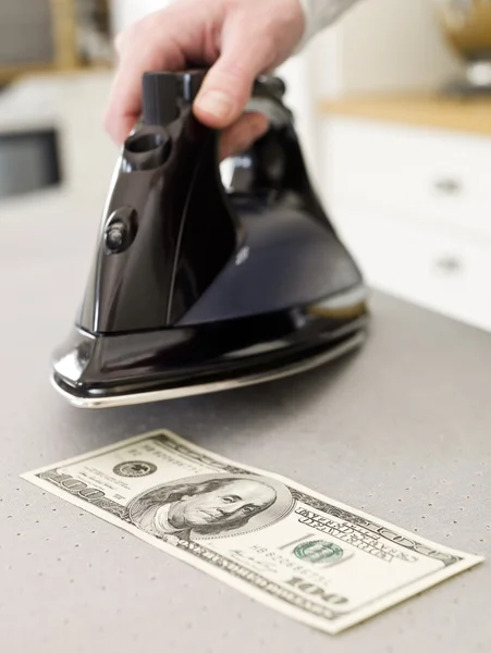 Money ironing — Stock Photo, Image