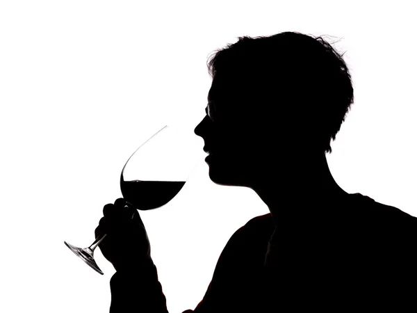 Muž s vínem — Stock fotografie