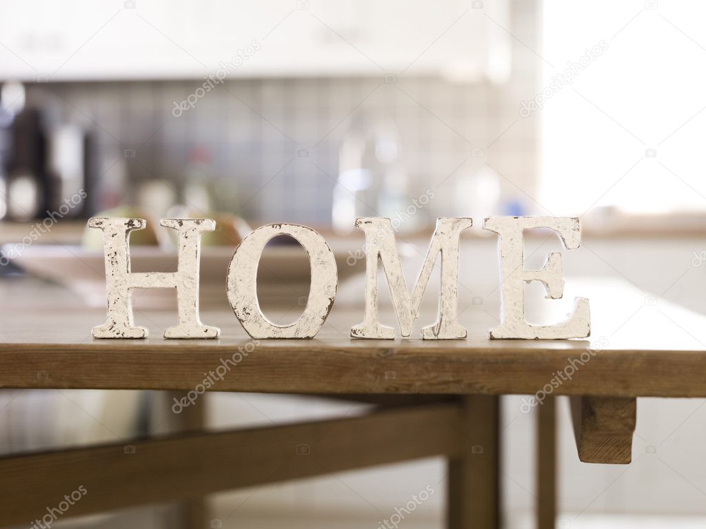 Home with antique letters