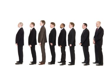 Men in line clipart