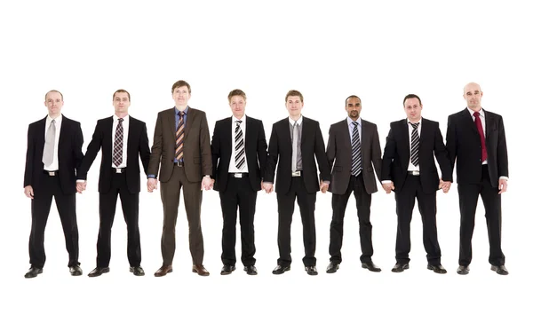 Men in a row — Stock Photo, Image