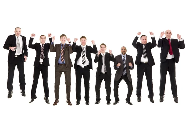 Jumping businessmen — Stock Photo, Image