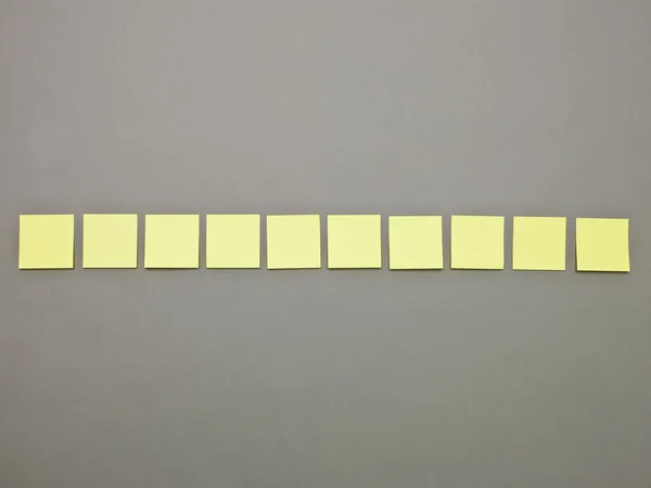 Notas de adesivo amarelo — Fotografia de Stock