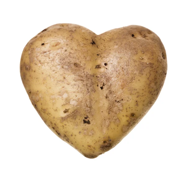 Pomme de terre en forme de coeur — Photo