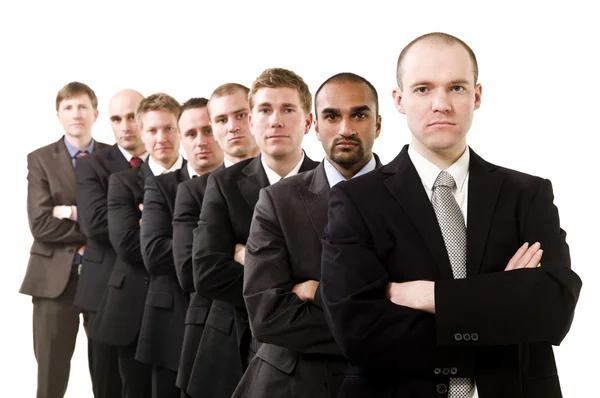Businessmen on a line — Stock Photo, Image