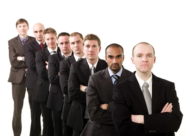 Businessmen on a line — Stock Photo, Image