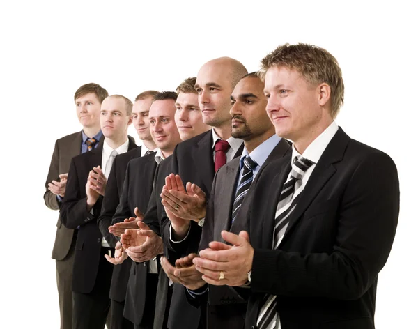 Business men clapping hands — Stock Photo, Image