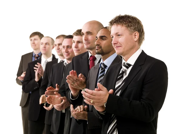 Business men clapping hands — Stock Photo, Image