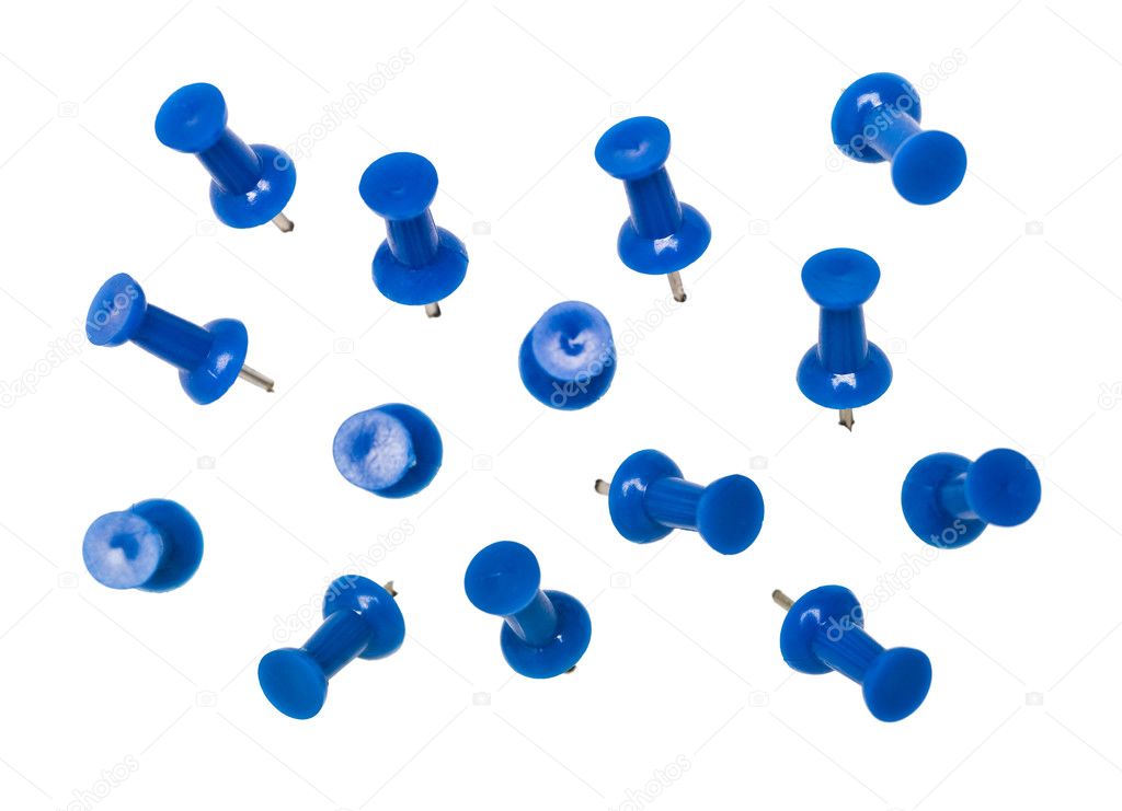 Blue Pushpins