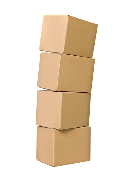 Стопка картонных коробок — стоковое фото