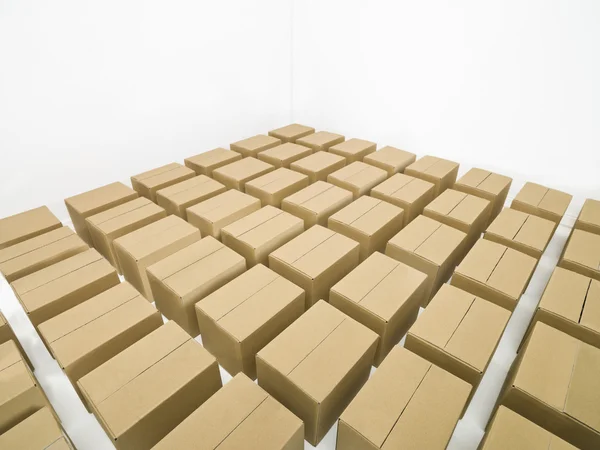 Cajas de cartón dispuestas — Foto de Stock