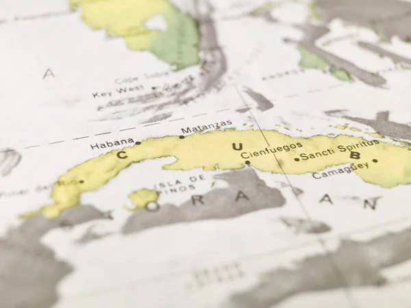 Mapa Kuby古巴的地图 — 图库照片