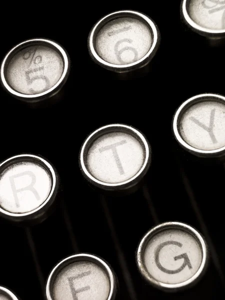 Ключи от винтажной пишущей машинки — стоковое фото