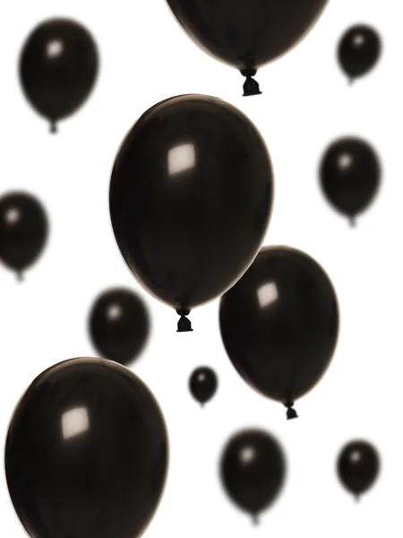 Schwarze Luftballons — Stockfoto
