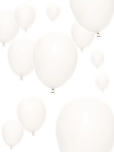 Weiße Luftballons — Stockfoto
