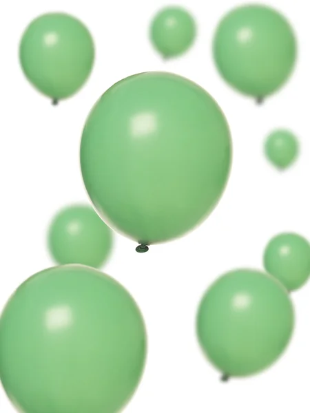 Gröna ballonger — Stockfoto