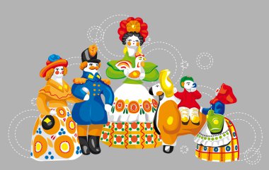 Dymkovo toy clipart